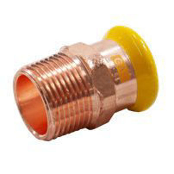 Picture of PEGASUS Gas PressFit Coupler Male 22mm x ¾"