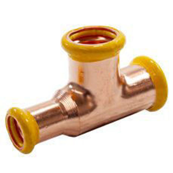 Picture of PEGASUS Gas PressFit Reducing Tee End & Branch 28mm X 22mm X 22mm