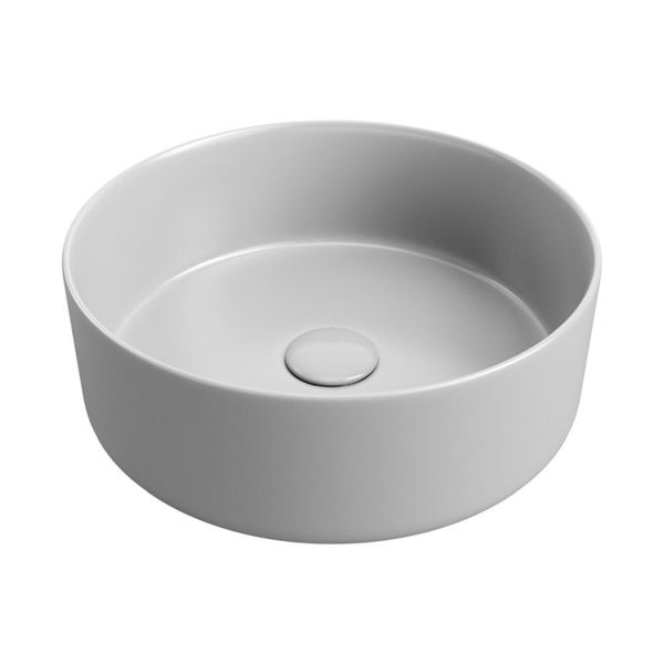 Picture of <3 Button 355mm Ceramic Round Washbowl & Waste - Matt Light Grey