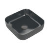Picture of <3 Button 400mm Ceramic Square Washbowl & Waste - Matt Black