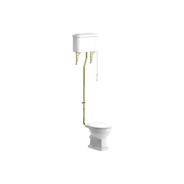 Picture of <3 Cactus High Level WC w/Brushed Brass Finish & Soft Close Seat