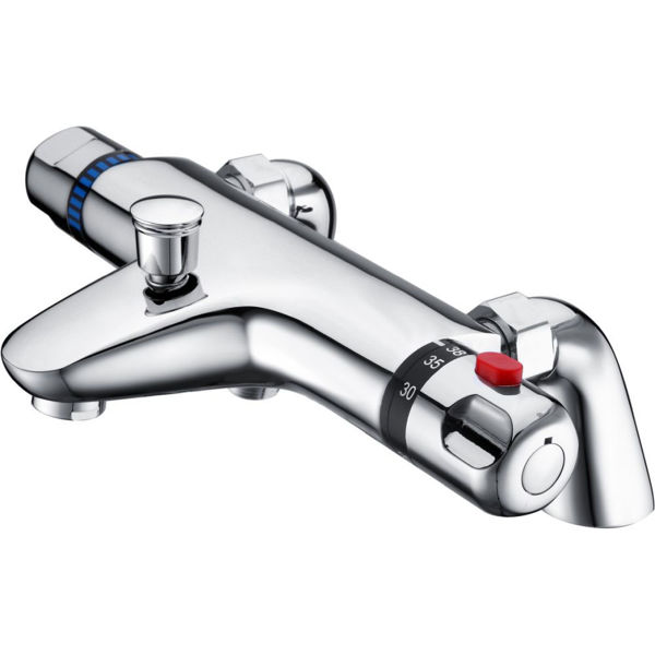 Picture of <3 Juniper Mounted Thermostatic Bath/Shower Mixer Valve - Chrome