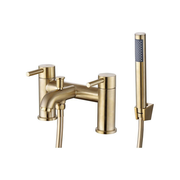 Picture of <3 Pampas Bath/Shower Mixer & Bracket - Brushed Brass