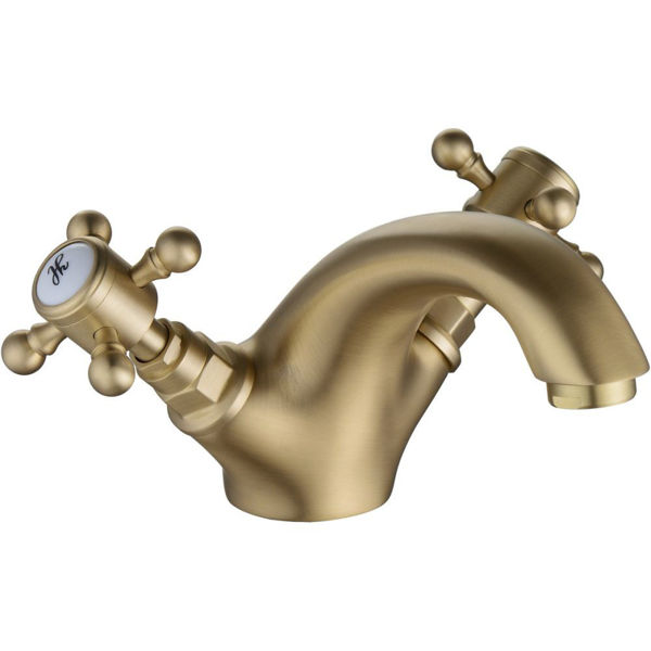 Picture of <3 Sun Basin Mixer & Pop Up Waste - Brushed Brass