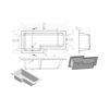 Picture of <3 L-Shape Single End 1700x700-850x410mm 0TH Bath Only (LH)