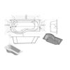 Picture of <3 P-Shape Single End 1700x700-850x410mm 0TH Bath Only (LH)