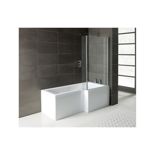 Picture of <3 L-Shape 1700x700-850x410mm 0TH Shower Bath  Panel & Screen (RH)
