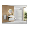 Picture of <3 Apricot 1000mm Fluted Wetroom Panel & Support Bar - Chrome