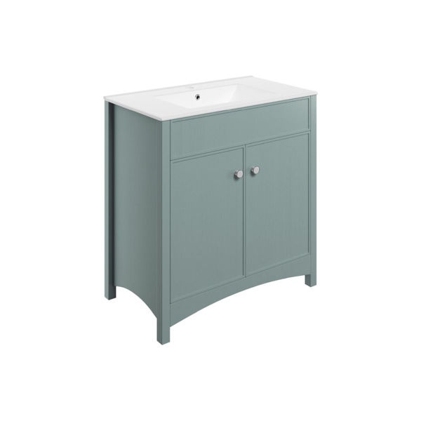Picture of <3 Bamboo 810mm Floor Standing Basin Unit (exc. Basin) - Sea Green Ash
