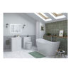 Picture of <3 Bear 800mm 2 Drawer Wall Hung Basin Unit - White Gloss