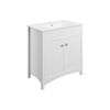 Picture of <3 Bamboo 810mm Floor Standing Basin Unit & Basin - Satin White Ash