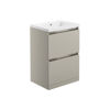 Picture of <3 Aronia 615mm 2 Drawer Floor Standing Basin Unit Inc. Basin - Latte