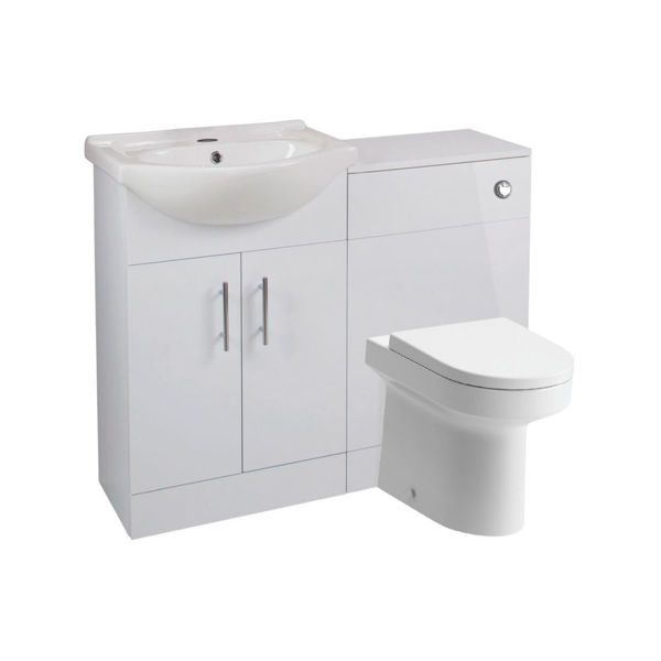 Picture of <3 Hemlock 560mm Basin Unit & WC Unit Pack - White Gloss