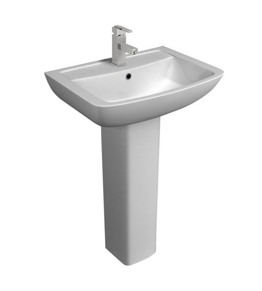Basin and pedestal