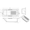 Picture of <3 Yellow Gripped 1700x700x550mm 0TH Bath w/Legs