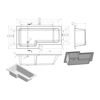 Picture of <3 L-Shape 1700x700-850x410mm 0TH Shower Bath  Panel & Screen (LH)