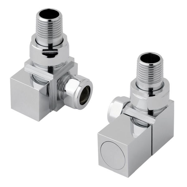 Picture of Square corner rad valves (pair) Chrome 41.3010